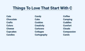 Things To Love That Start With C –  Fun & Fascinating