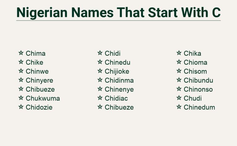 Read more about the article Nigerian Names That Start With C – Origin and Meanings