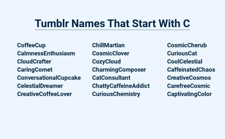 Read more about the article Tumblr Names That Start With C – Creative And Catchy