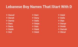 Lebanese Boy Names That Start With D – Distinctive And Powerful Choices