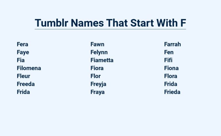 Read more about the article Tumblr Names That Start With F  – Fantastic And Fabulous