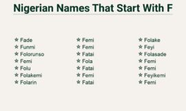 Nigerian Names That Start With f – Beautiful and Unique