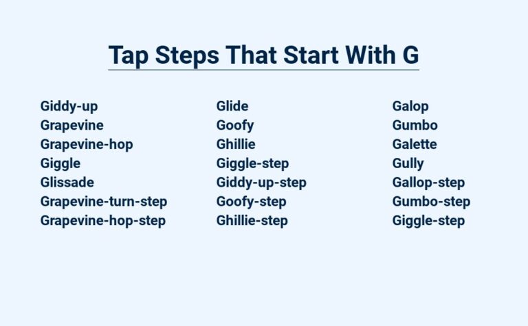 Read more about the article Tap Steps That Start With G – Grooving Guide