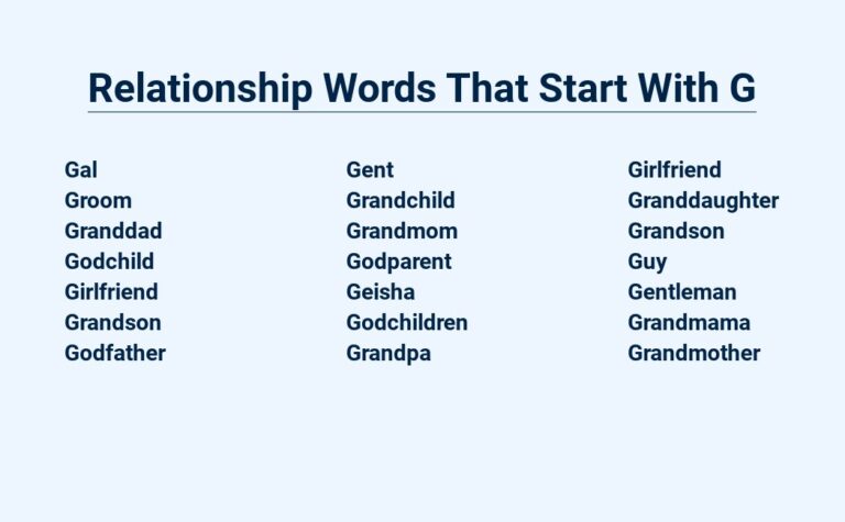 Read more about the article Relationship Words That Start With G – Your Guide To Understanding