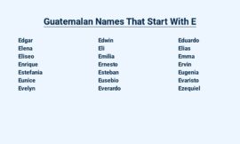 Guatemalan Names That Start With E – Unique and Meaningful