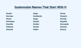 Guatemalan Names That Start With H – A Glimpse into History