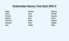 Guatemalan Names That Start With P – Peek At The Past