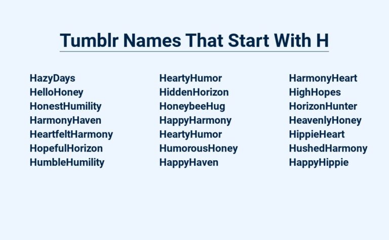 Read more about the article Tumblr Names That Start With H –  Cool And Creative