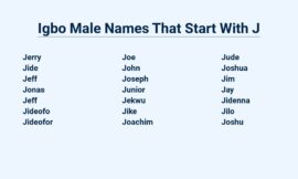 Igbo Male Names That Start With J – A Glance Into Igbo Culture