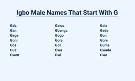 Igbo Male Names That Start With G – A Rich Cultural Heritage