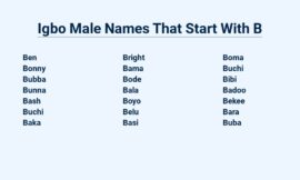 Igbo Male Names That Start With B – Discover Unique Options