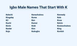 Igbo Male Names That Start With K – African Essence