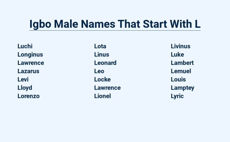 Read more about the article Igbo Male Names That Start With L – Origin And Meanings