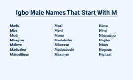 Igbo Male Names That Start With M – A Cultural Legacy