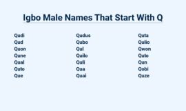 Igbo Male Names That Start With Q – Traditional And Unique