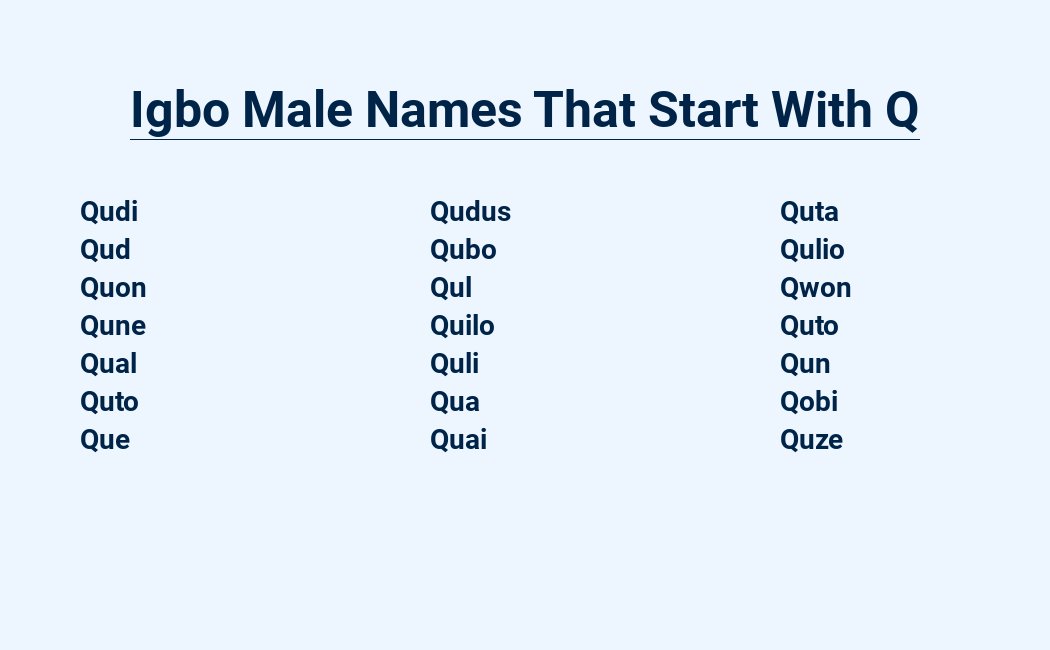 igbo male names that start with q