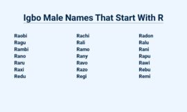 Igbo Male Names That Start With R – A Cultural Journey