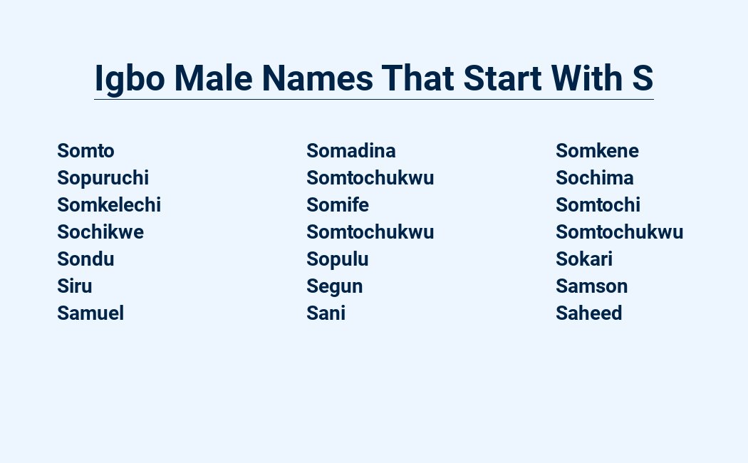 igbo male names that start with s