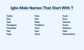 Igbo Male Names That Start With T – Origin And Meanings