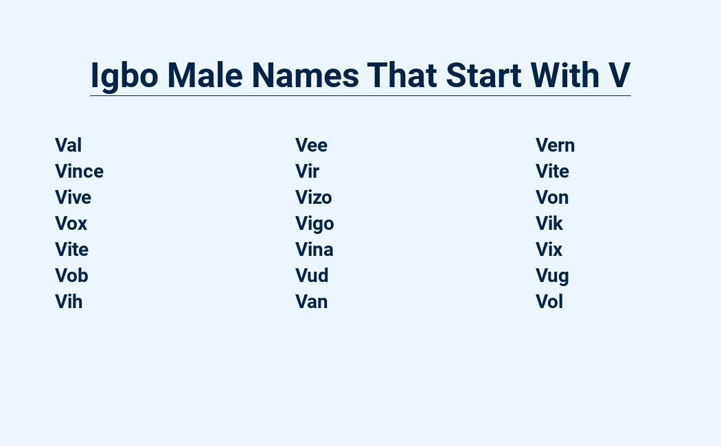 igbo male names that start with v