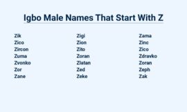 Igbo Male Names That Start With Z – Unveiling Unique Monikers