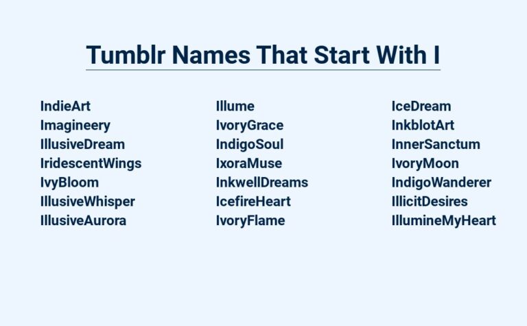 Read more about the article Tumblr Names That Start With I –  Unique & Catchy