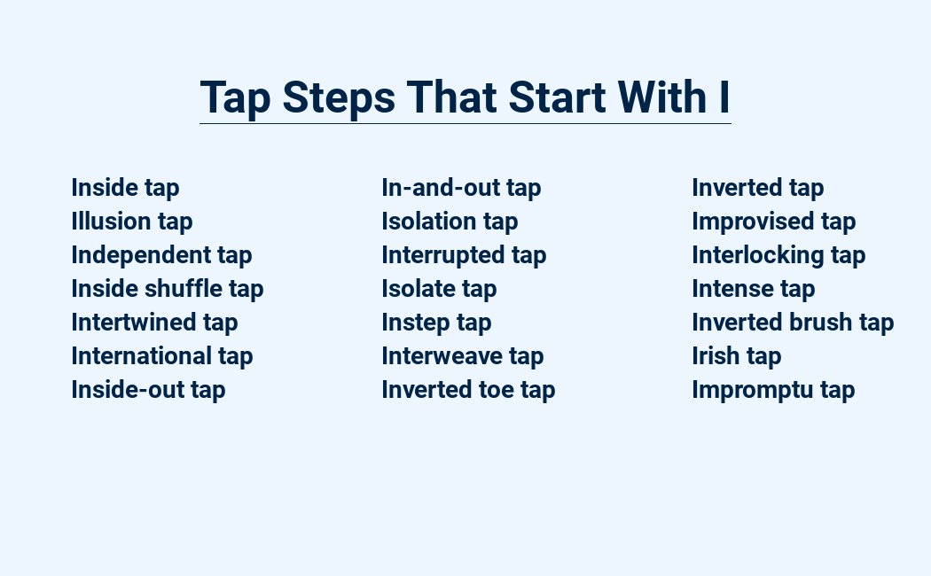 Initial tap steps