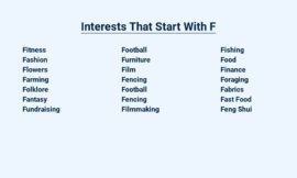 Interests That Start With F – Fun: From Football to Fashion