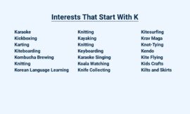 Interests That Start With K – Kicking Off Your Passions