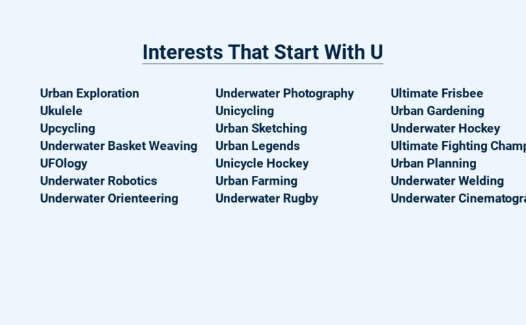 Read more about the article Interests That Start With U – Unconventional and Unique Passions