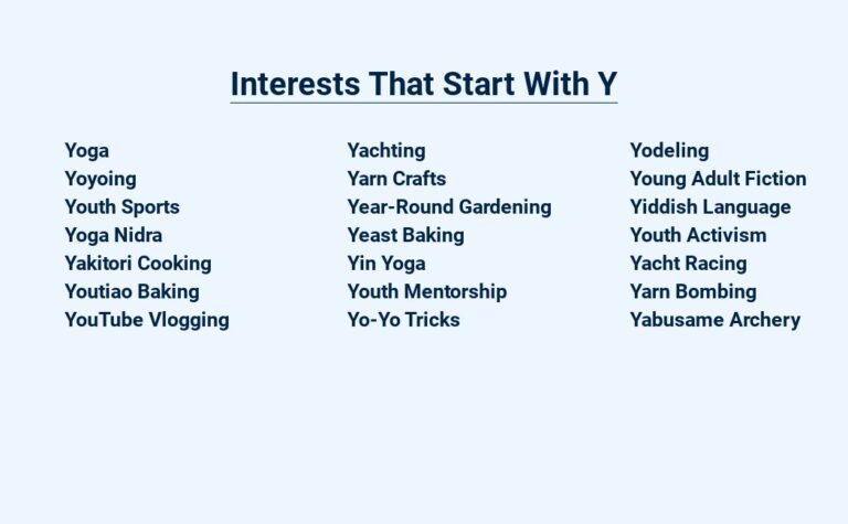 Read more about the article Interests That Start With Y – A Journey of Young Explorers