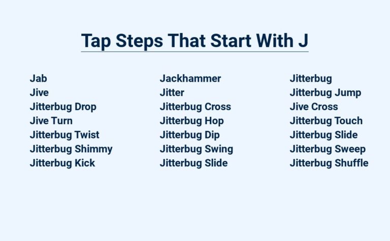 Read more about the article Tap Steps That Start With J – A Guide To Jazzy Moves