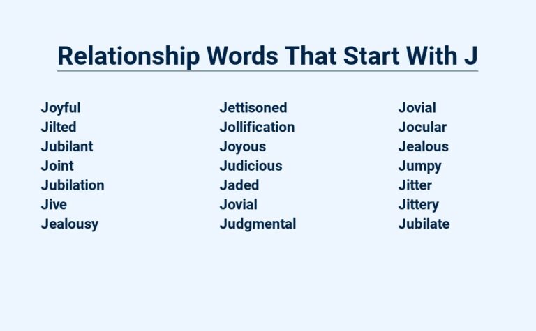 Read more about the article Relationship Words That Start With J – Love’S Sweet Symphony