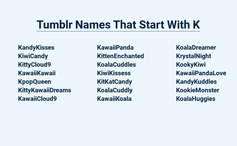 Read more about the article Tumblr Names That Start With K- Keep It Kute