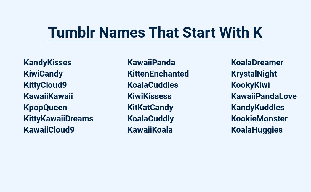 Kawaii usernames