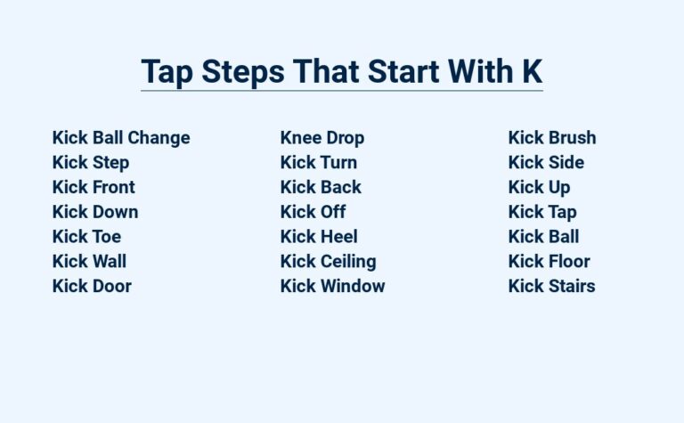 Read more about the article Tap Steps That Start With K – Keep The Beat