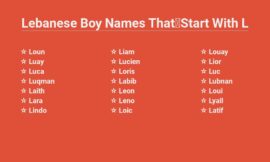 Lebanese Boy Names That Start With L – For You