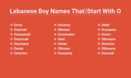 Lebanese Boy Names That Start With O – For Your Little Prince