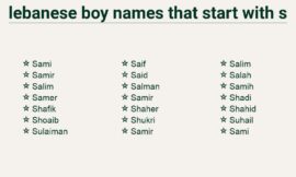 Lebanese Boy Names That Start With S: A Unique Twist