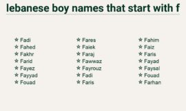 Lebanese Boy Names That Start With F – For a Unique and Meaningful Choice