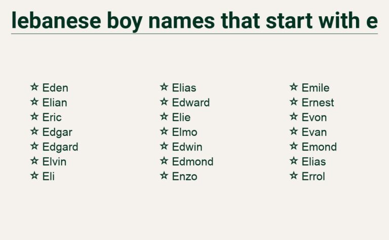 Read more about the article Lebanese Boy Names That Start With e – Distinctive and Meaningful