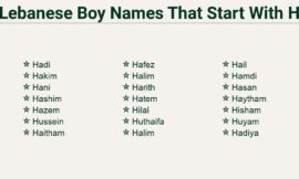 Lebanese Boy Names That Start With H – For Your Little Prince