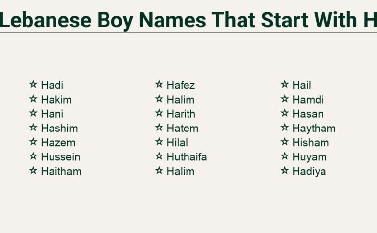 Read more about the article Lebanese Boy Names That Start With H – For Your Little Prince