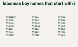 Lebanese Boy Names That Start With i – Unique and Meaningful