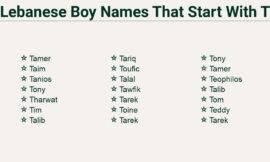 Lebanese Boy Names That Start With t – Meanings and Origins