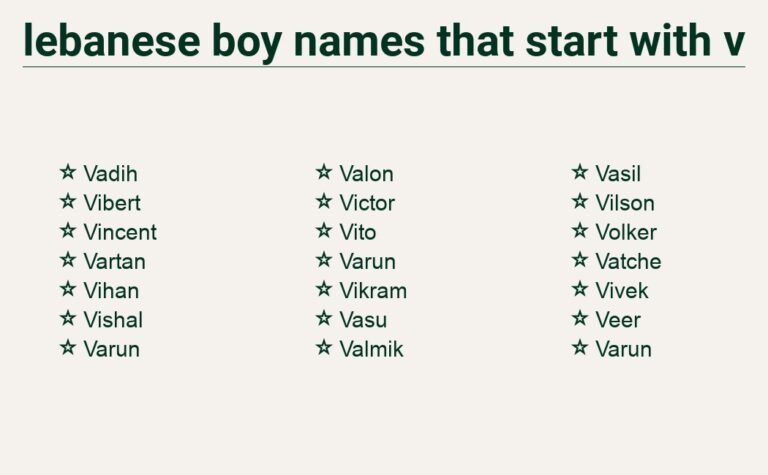 Read more about the article Lebanese Boy Names That Start With V – A Unique Collection