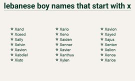 Lebanese Boy Names That Start With x – Discover the Unique