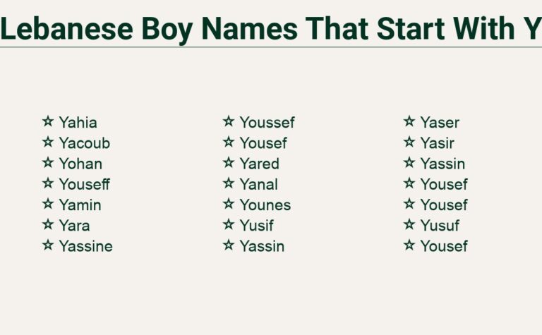 Read more about the article Lebanese Boy Names That Start With y – The Ultimate Guide