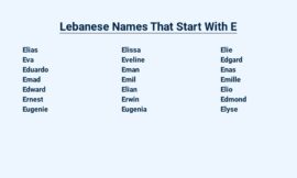 Lebanese Names That Start With E – Unveiling the Beauty