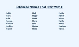 Lebanese Names That Start With H – Unique and Meaningful